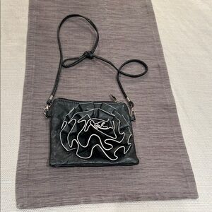 Black Floral Crossbody Bag